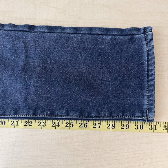 Fredd Marshall Women's Fleece Lined Blue Denim Jeans Size 30 Stretch Mid Rise - Picture 10 of 13